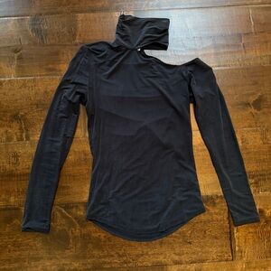 Jonathan Simkhai Long Sleeve Top with Collar Band